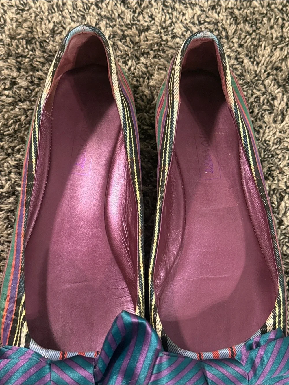 Coach Cambria Women’s Flats Size 8B Plaid Tartan Bow Ballet Shoes Q1003